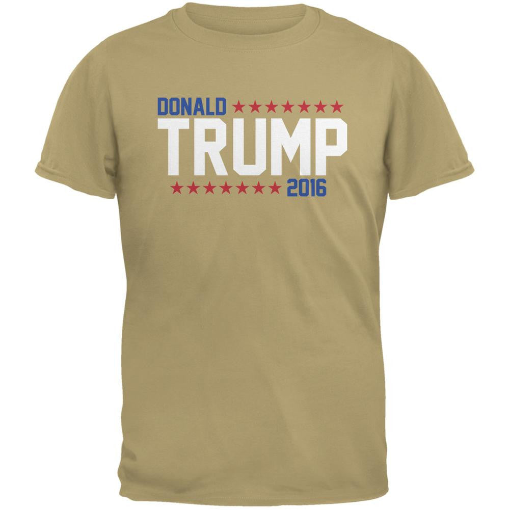 Election 2016 Donald Trump 2016 Stars Tan Adult T-Shirt Men's T-Shirts Old Glory 2XL Beige
