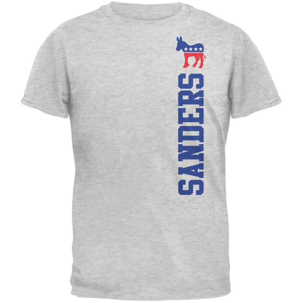 Election 2016 Team Bernie Sanders Light Heather Grey Adult T-Shirt Men's T-Shirts Old Glory 2XL Grey