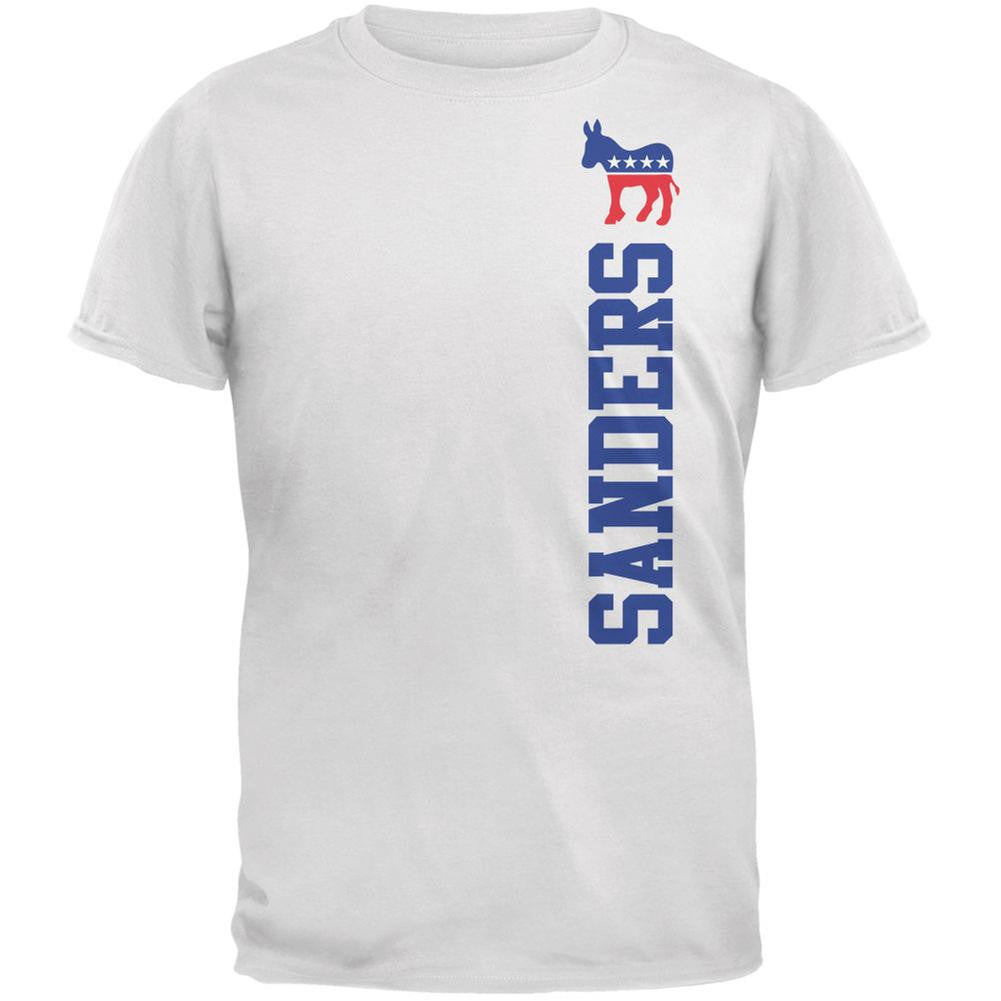 Election 2016 Team Bernie Sanders White Adult T-Shirt Men's T-Shirts Old Glory 2XL White