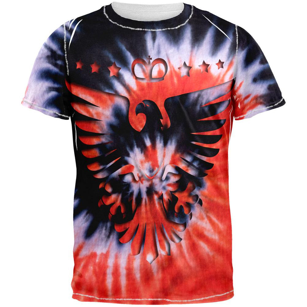 Tie Dye Eagle All Over Adult T-Shirt Men's T-Shirts Old Glory 2XL Multi