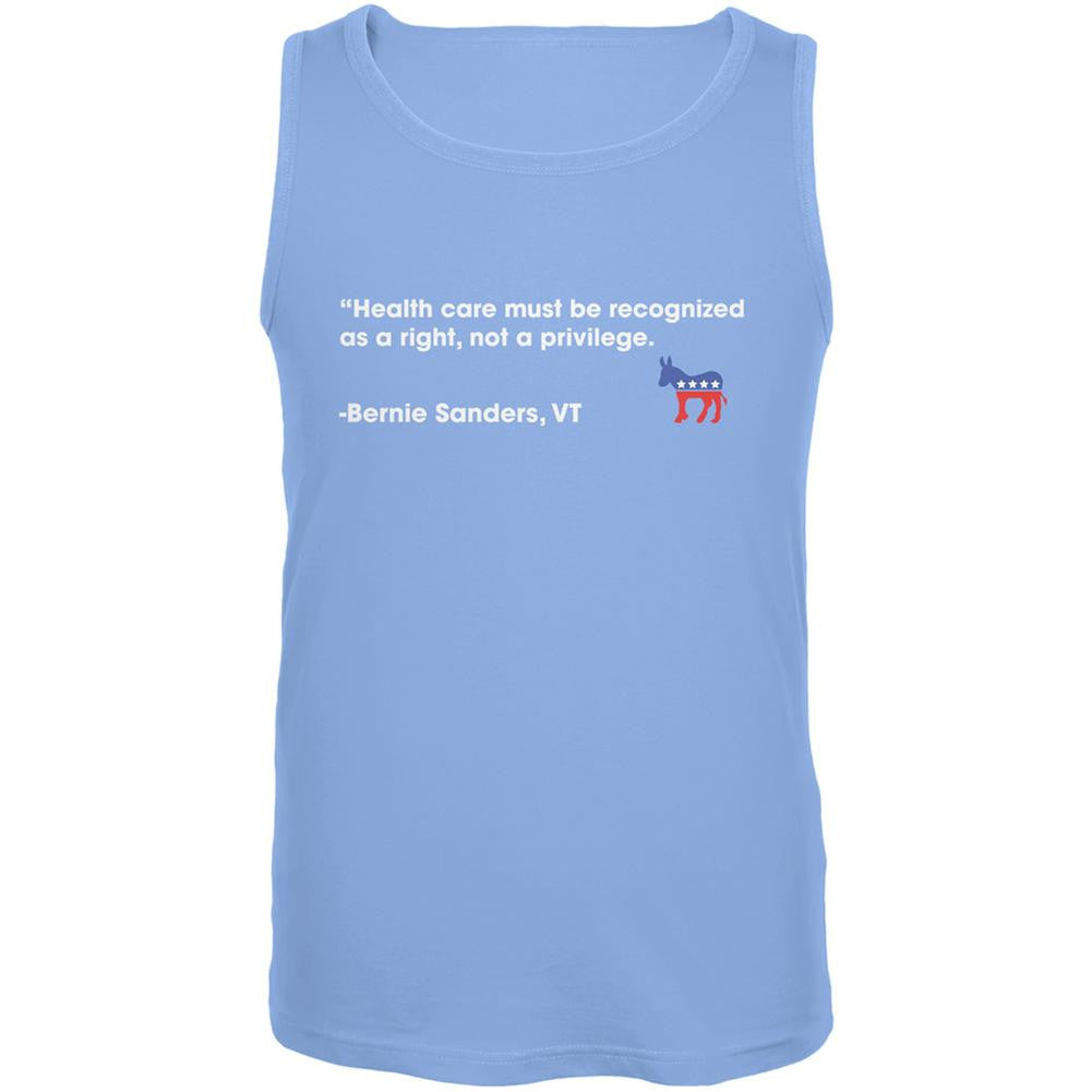 Election 2016 Bernie Sanders Healthcare Quote Blue Adult Tank Top Men's Tank Tops Old Glory 2XL Blue