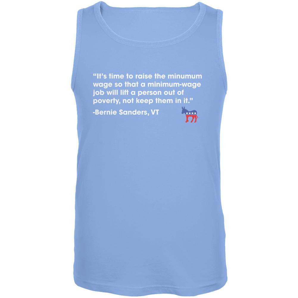 Election 2016 Bernie Sanders Poverty Quote Blue Adult Tank Top Men's Tank Tops Old Glory 2XL Blue