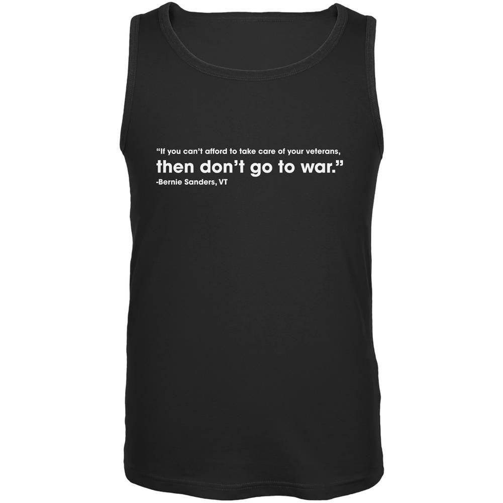 Election 2016 Bernie Sanders Veterans Quote Black Adult Tank Top Men's Tank Tops Old Glory 2XL Black