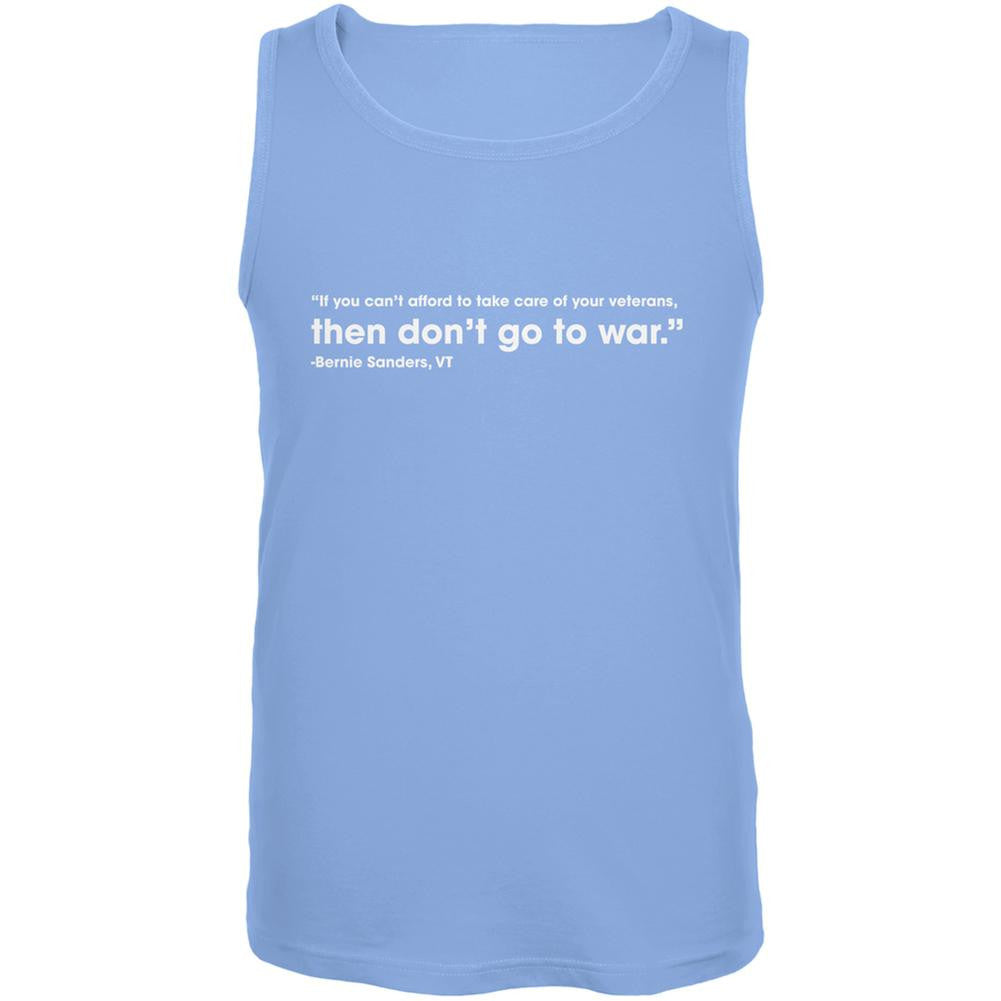 Election 2016 Bernie Sanders Veterans Quote Blue Adult Tank Top Men's Tank Tops Old Glory 2XL Blue