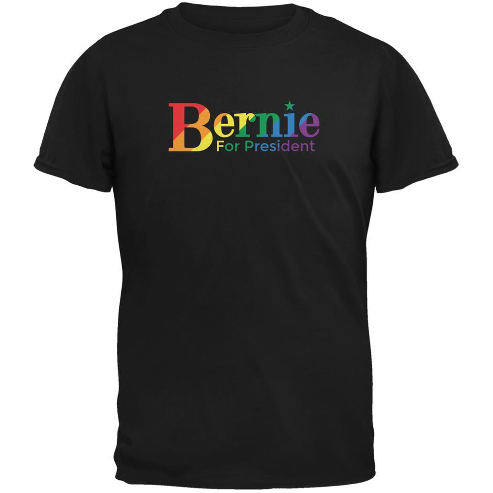 Election 2016 LGBT Bernie Sanders President Black Adult T-Shirt Men's T-Shirts Old Glory 2XL Black