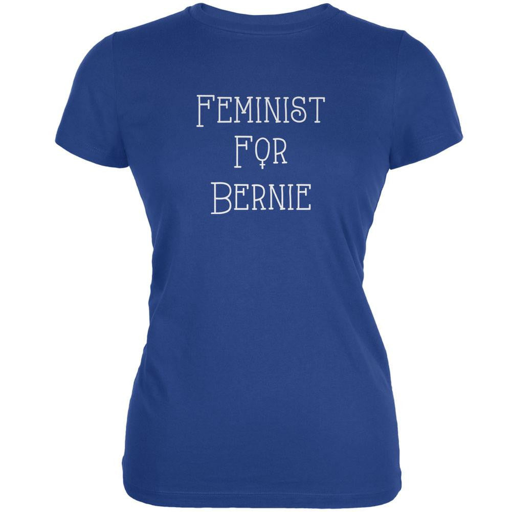 Election 2016 Feminist for Bernie Sanders Royal Juniors Soft T-Shirt Juniors T-Shirts Old Glory 2XL Blue