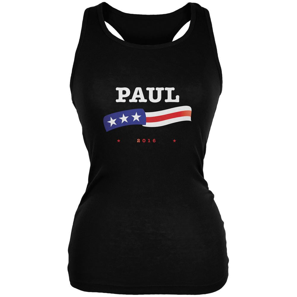 Election 2016 Rand Paul American Flag Black Juniors Soft Tank Top Juniors Tank Tops Old Glory 2XL Black