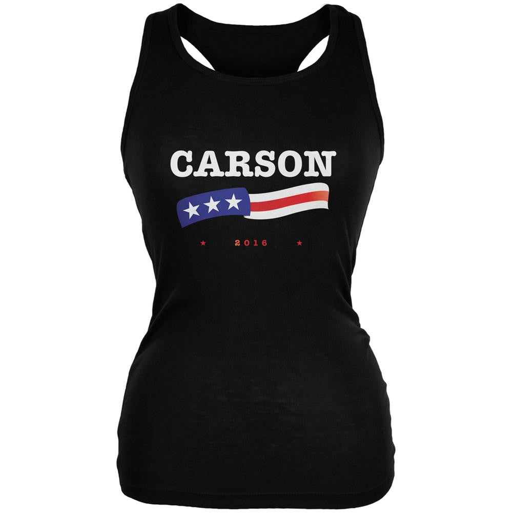 Election 2016 Ben Carson American Flag Black Juniors Soft Tank Top Juniors Tank Tops Old Glory 2XL Black