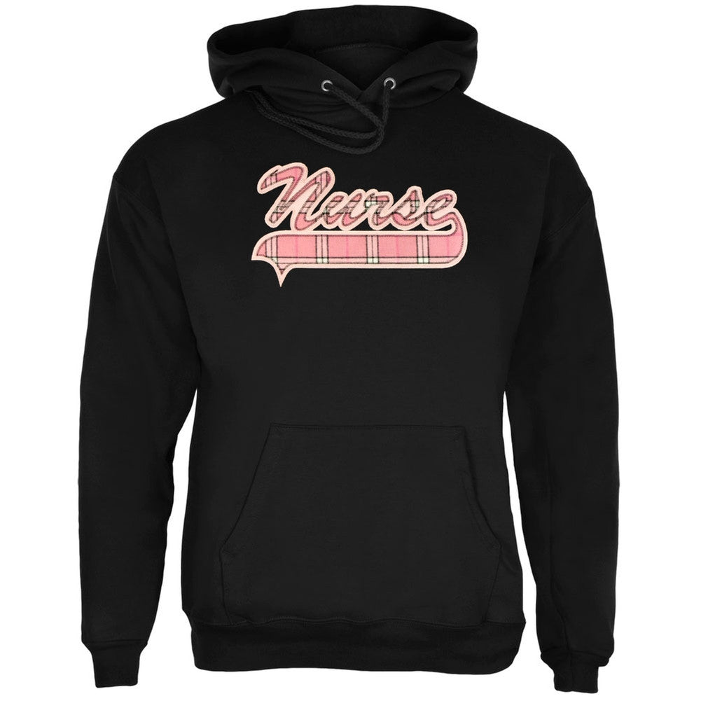 Nurse Plaid Logo Adult Pullover Hoodie Men's Hoodies Old Glory