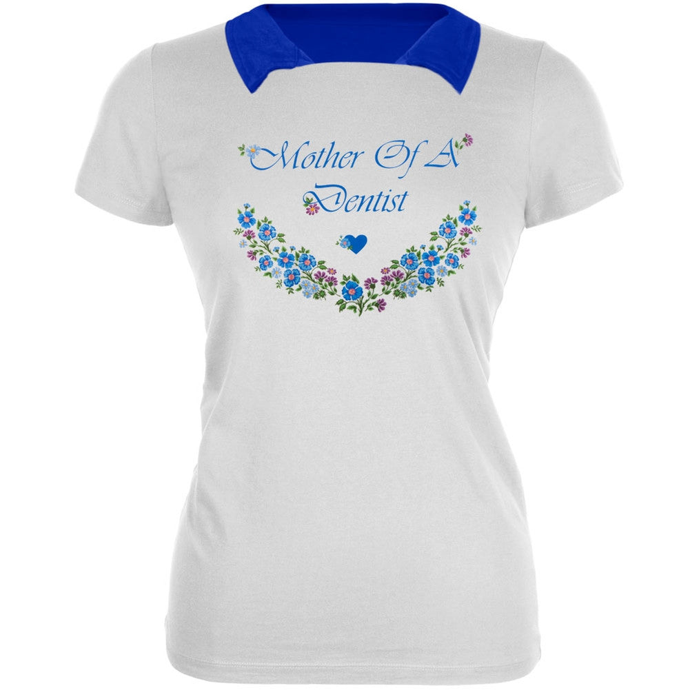 Mother Of A Dentist Women's 2Fer Polo T-Shirt Women's Polo Shirts Old Glory MD White