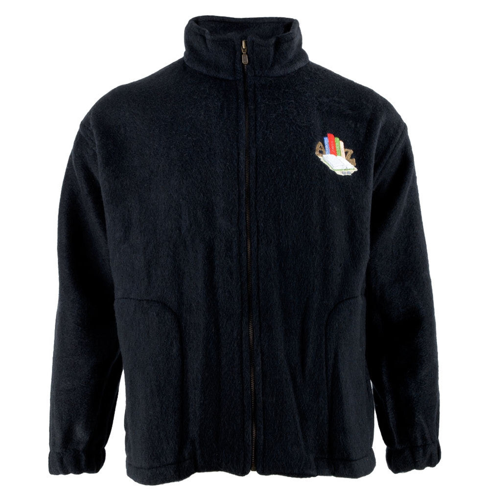 Teacher's A to Z Logo Embroidery Adult Zip-Up Fleece Jacket Men's Jackets Old Glory SM Dark Blue