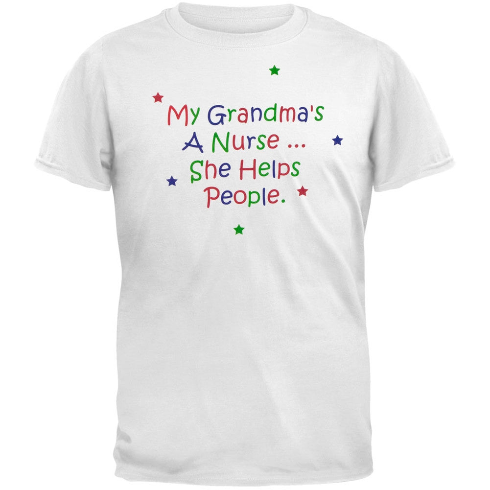 My Grandma's A Nurse Youth T-Shirt Youth T-Shirts Old Glory 12-Oct White