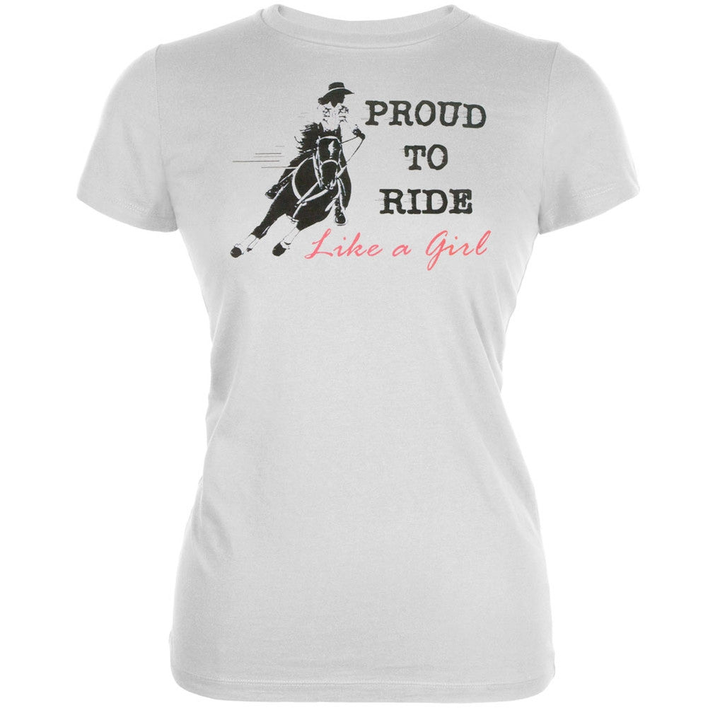 Proud To Ride Women's T-Shirt Women's T-Shirts Farm LG White