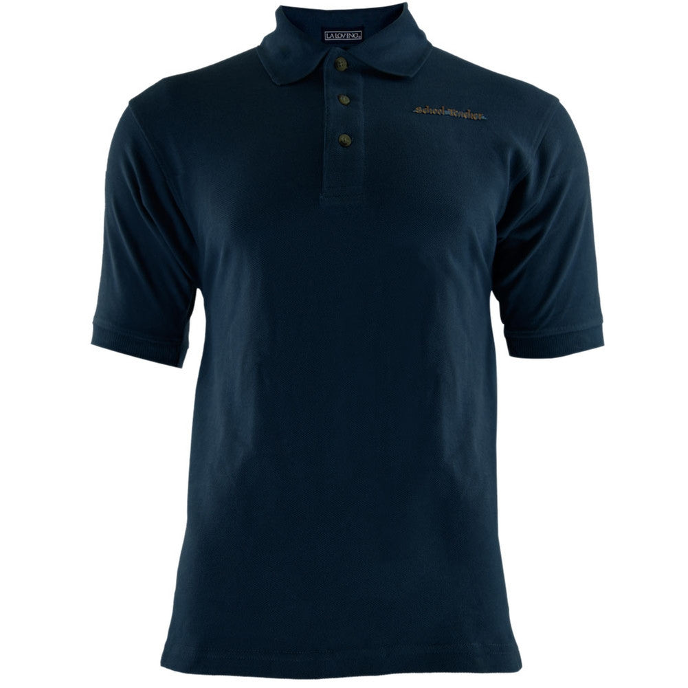 School Teacher Patch Navy Adult Polo T-Shirt Men's Polo Shirts Old Glory