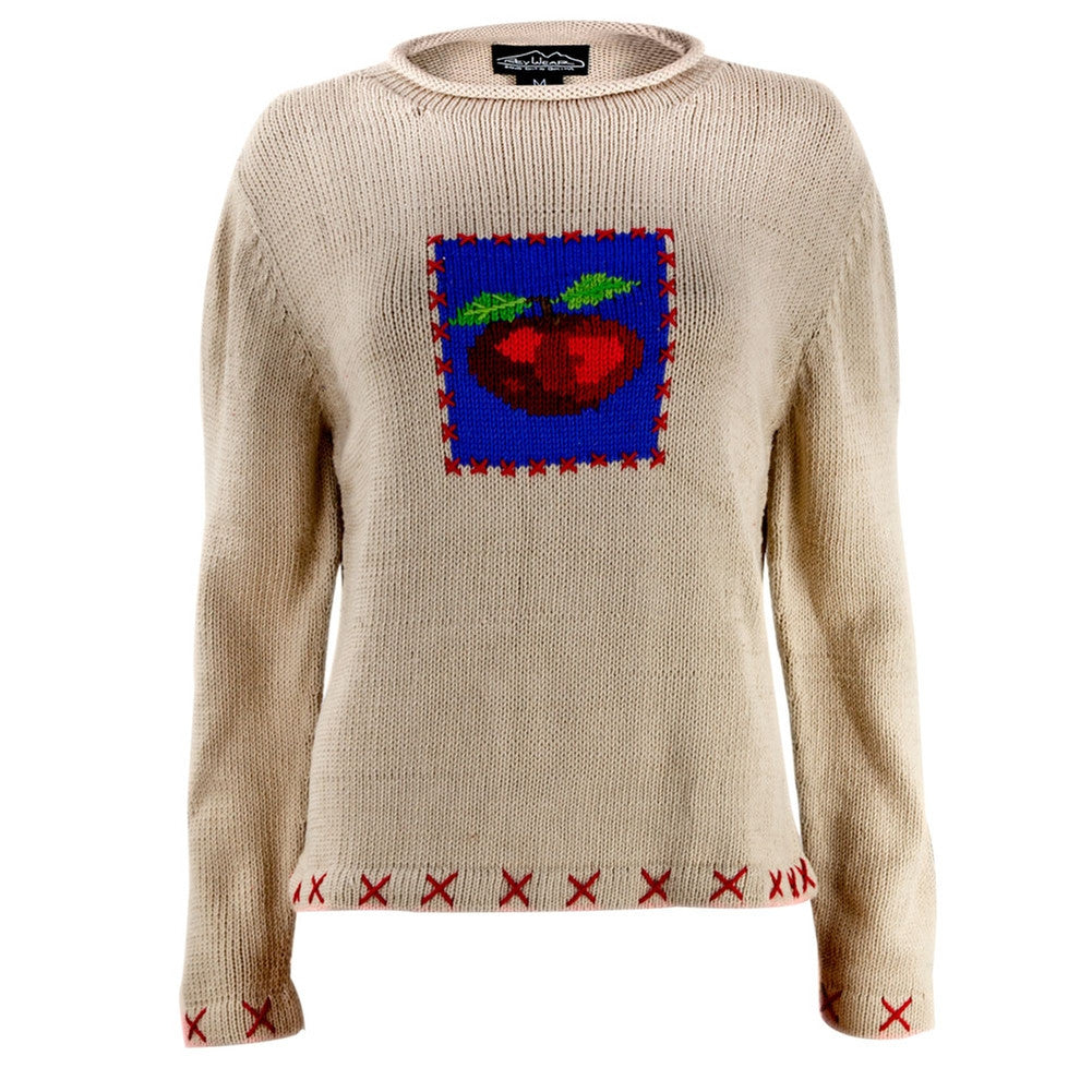 Teacher's Apple Women's Knit Pullover Sweater Juniors Sweaters Old Glory