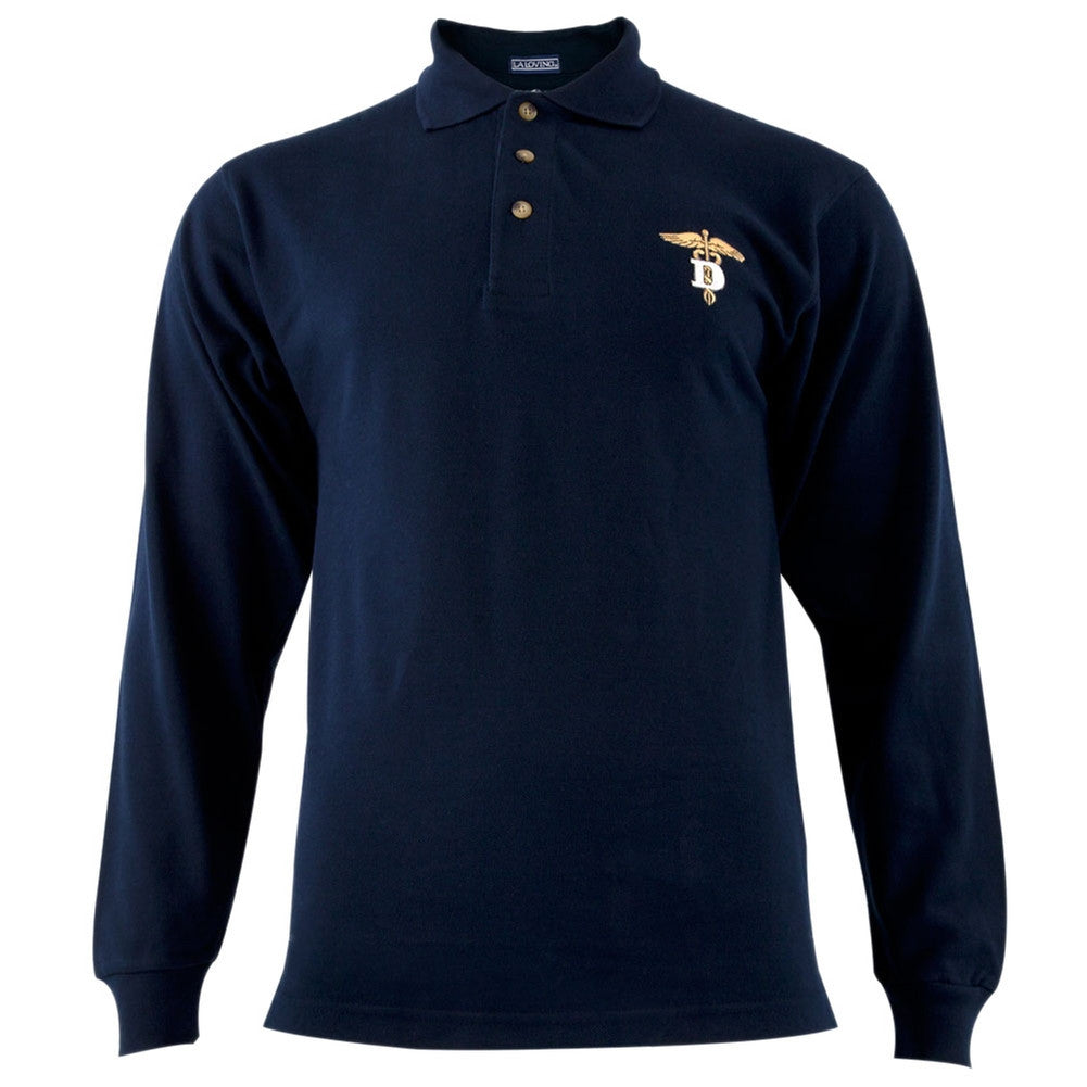 Dentistry Caduceus Symbol Navy Adult Polo T-Shirt Men's Polo Shirts Old Glory MD Dark Blue