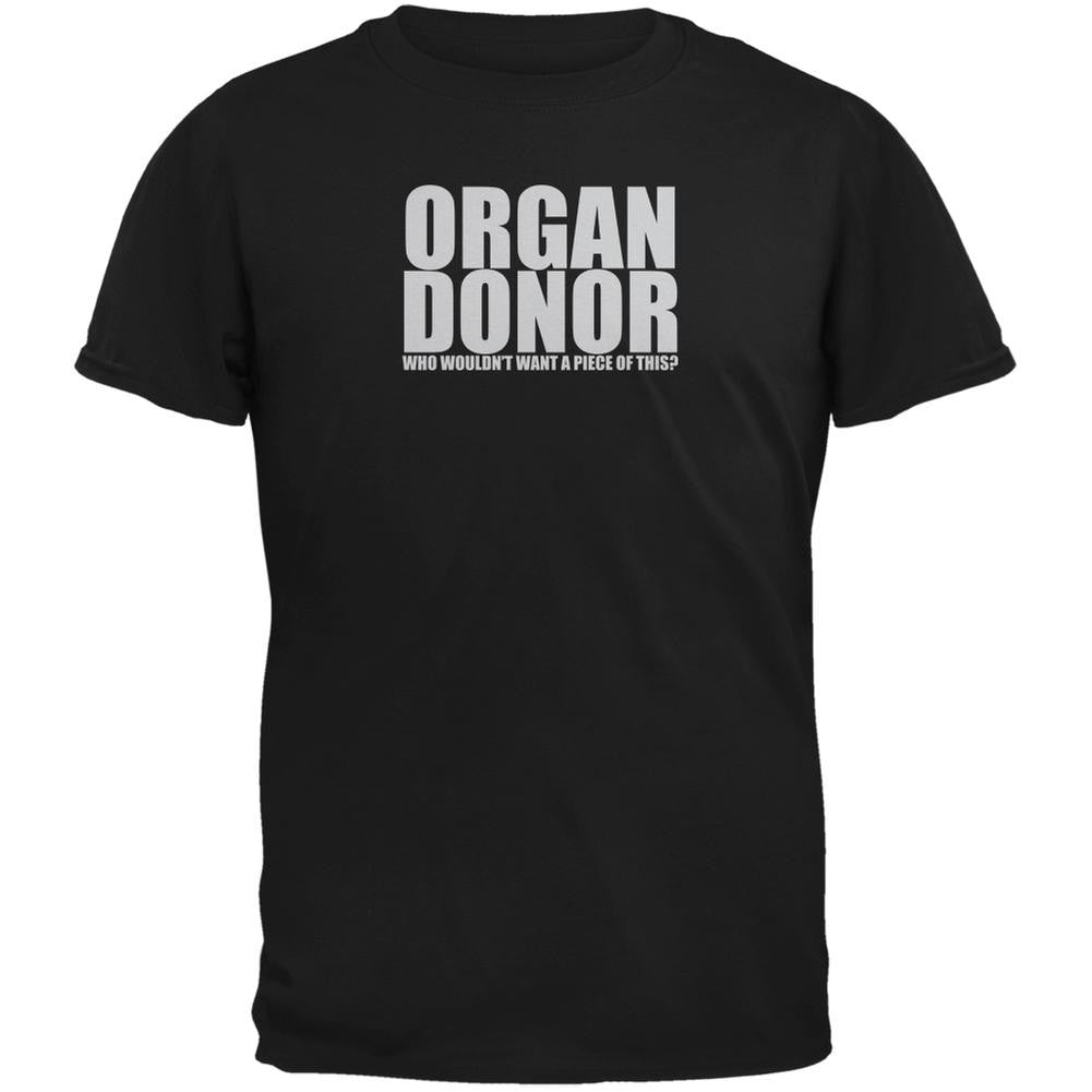 Organ Donor Funny Black Adult T-Shirt Men's T-Shirts Old Glory 2XL Black