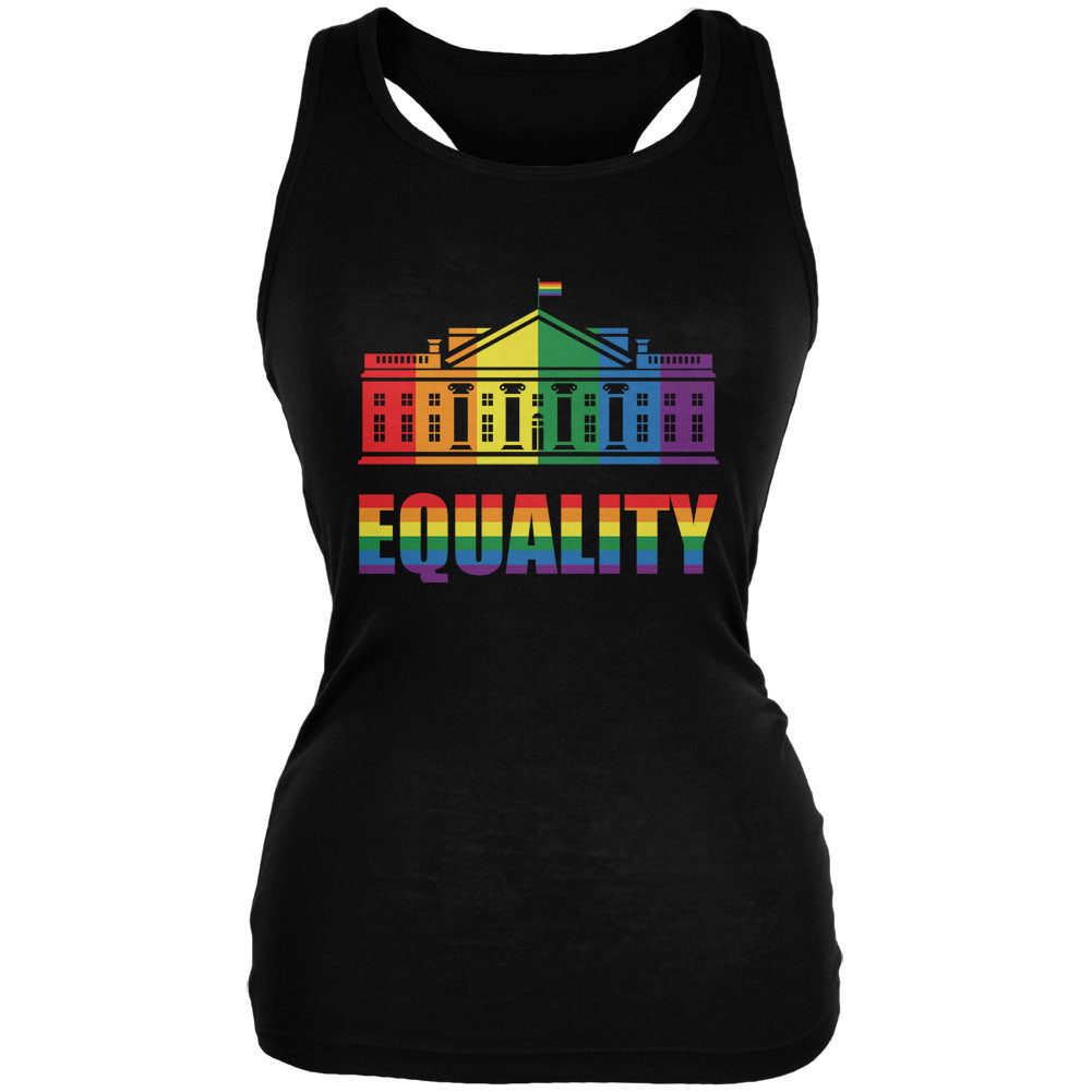 LGBT Gay Pride White House Black Juniors Soft Tank Top Juniors Tank Tops LGBT 2XL Black