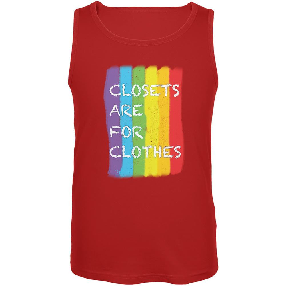 Gay Pride LGBT Closets Are For Clothes Red Adult Tank Top Men's Tank Tops Old Glory 2XL Red