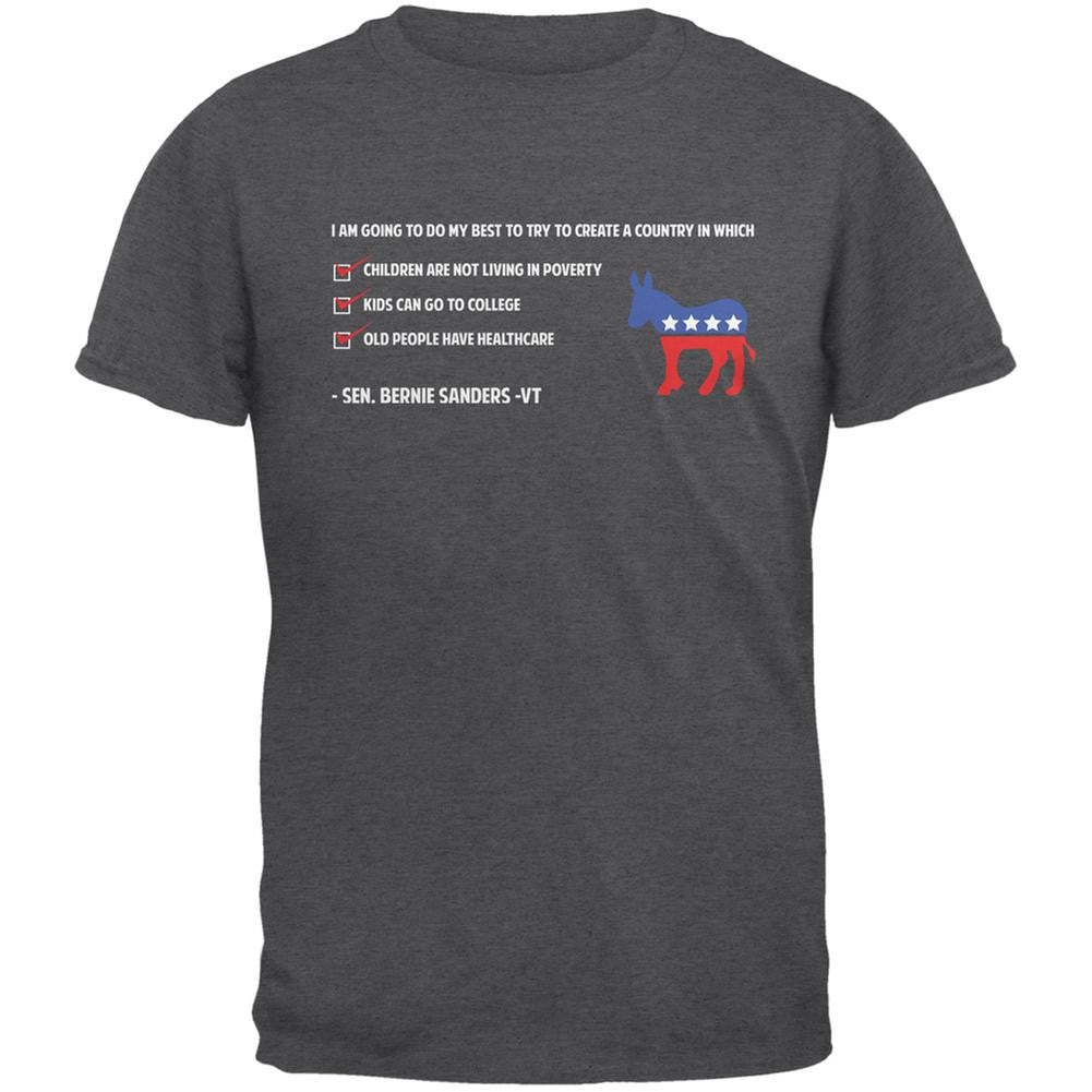 Election 2016 Bernie Sanders Create a Country Heather Adult T-Shirt Men's T-Shirts Old Glory 2XL Grey