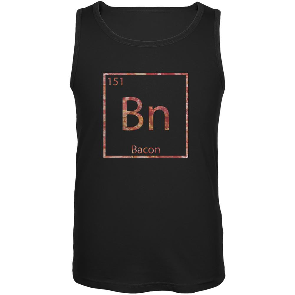 Bacon Periodic Table Element Black Adult Tank Top Men's Tank Tops Old Glory 2XL Black