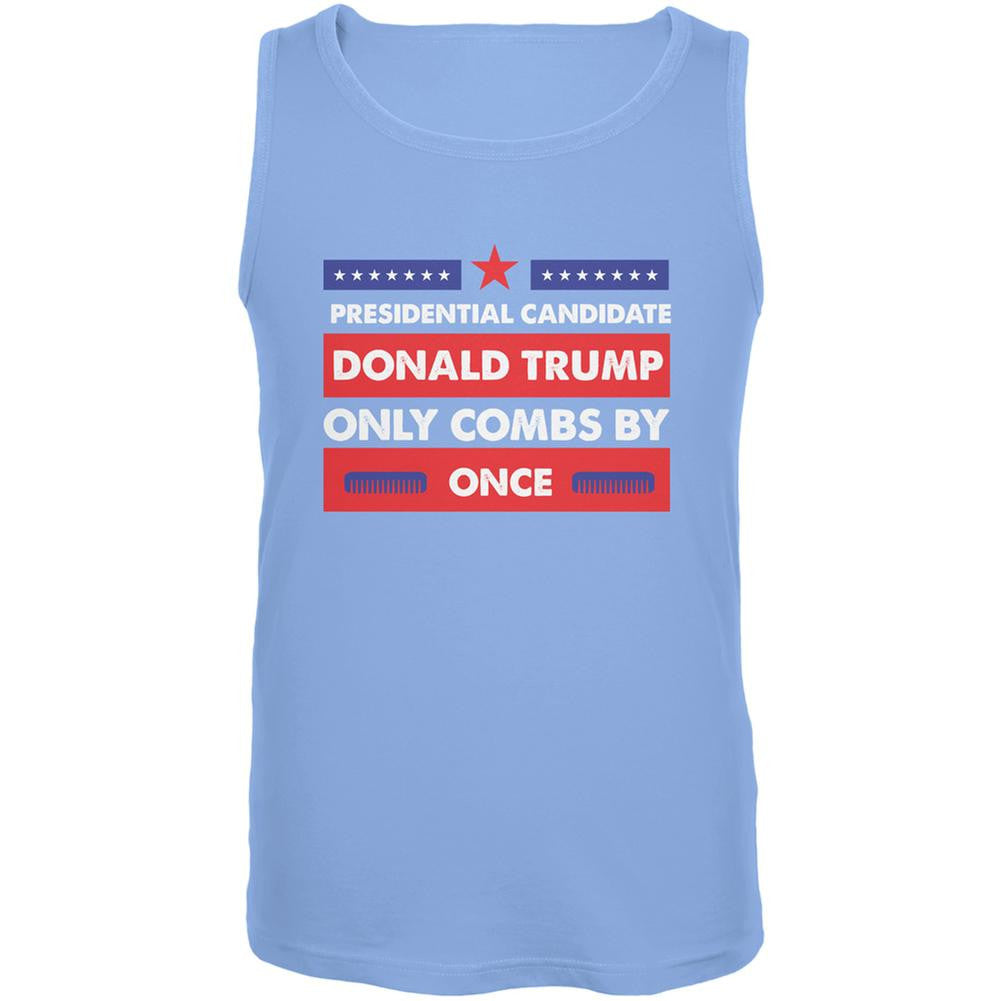 Election 2016 Trump Only Combs By Once Carolina Blue Adult Tank Top Men's Tank Tops Old Glory 2XL Blue