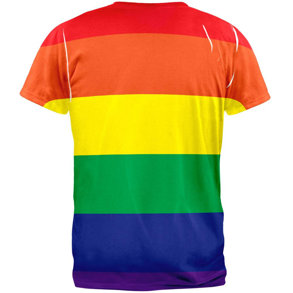 Gay Pride LGBT Born Gay All Over Adult T-Shirt Men's T-Shirts Old Glory