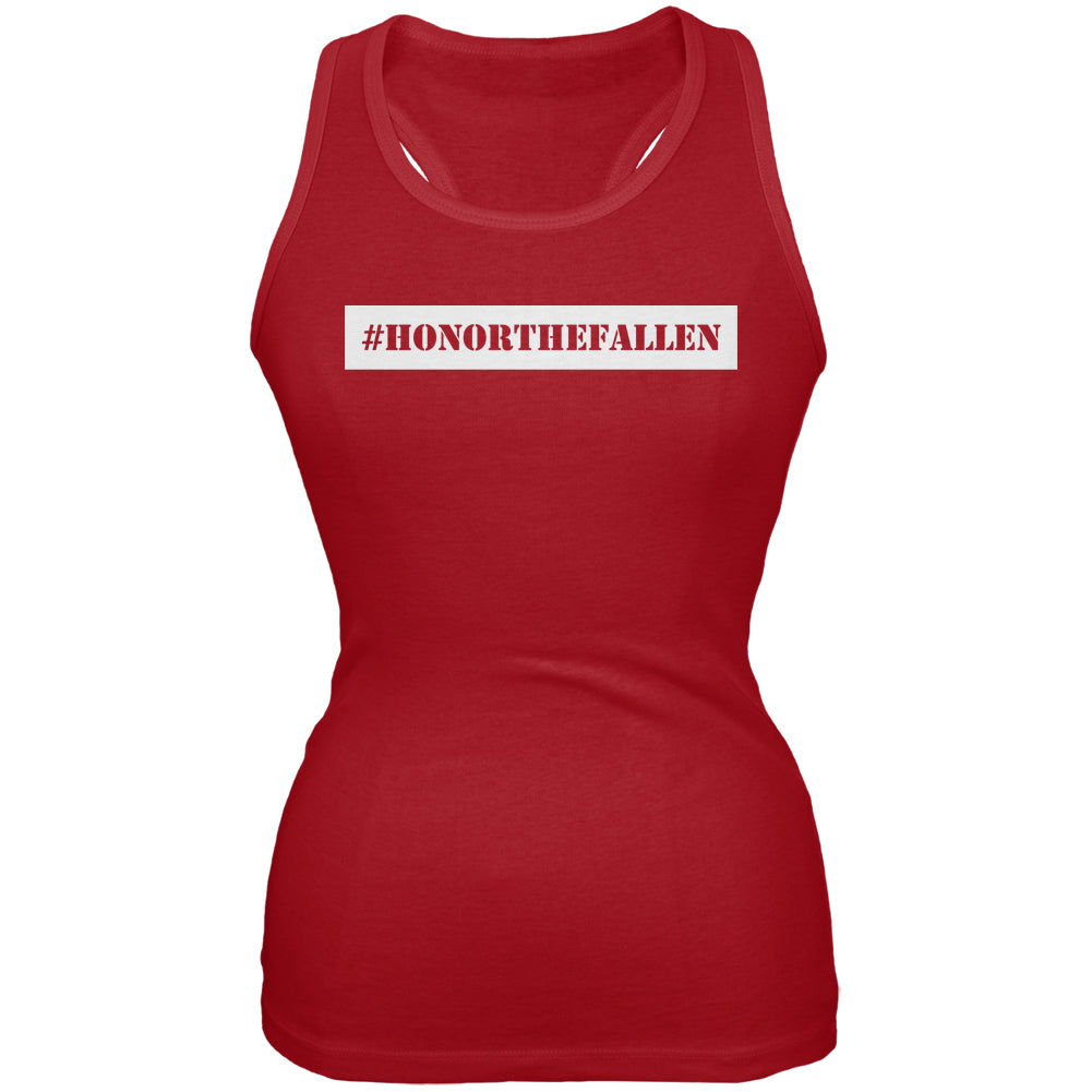 Memorial Day Hashtag Honor the Fallen Red Juniors Soft Tank Top Junior's Tank Tops global 2XL Red