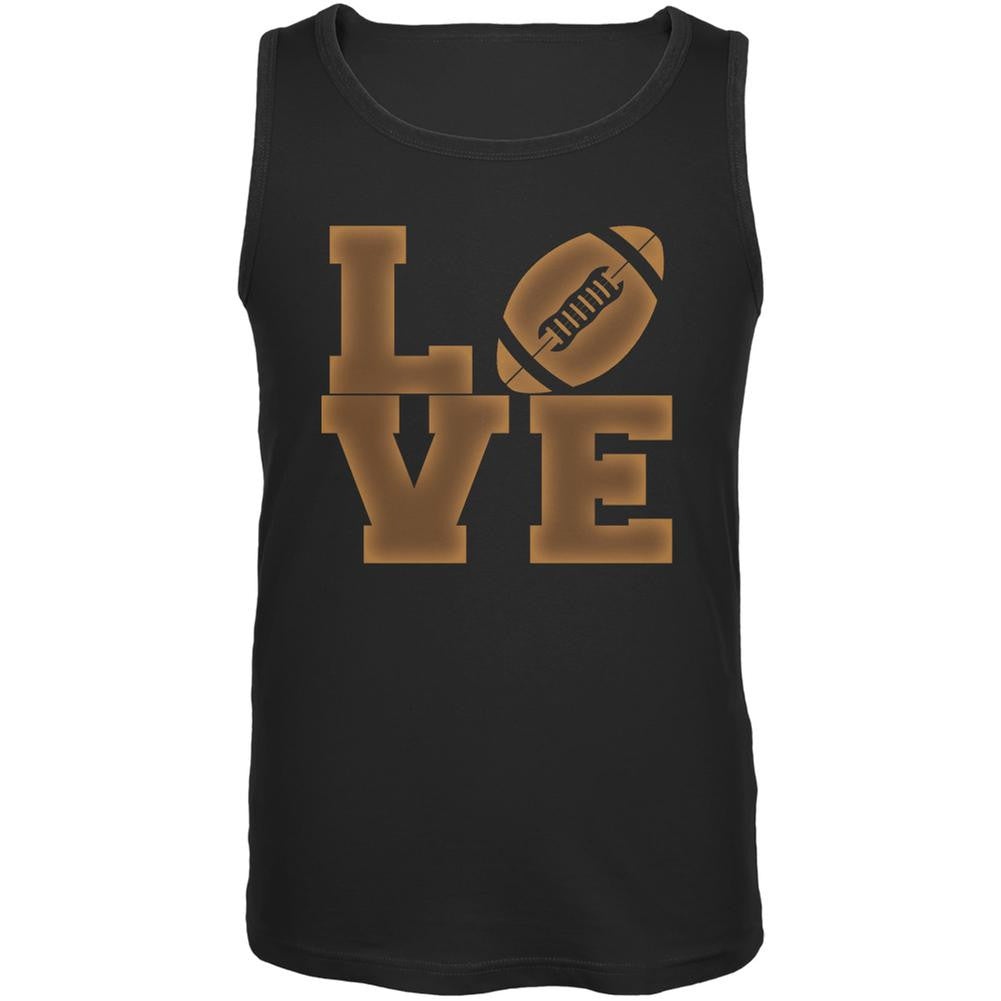 Football Love Black Adult Tank Top Men's Tank Tops Old Glory 2XL Black