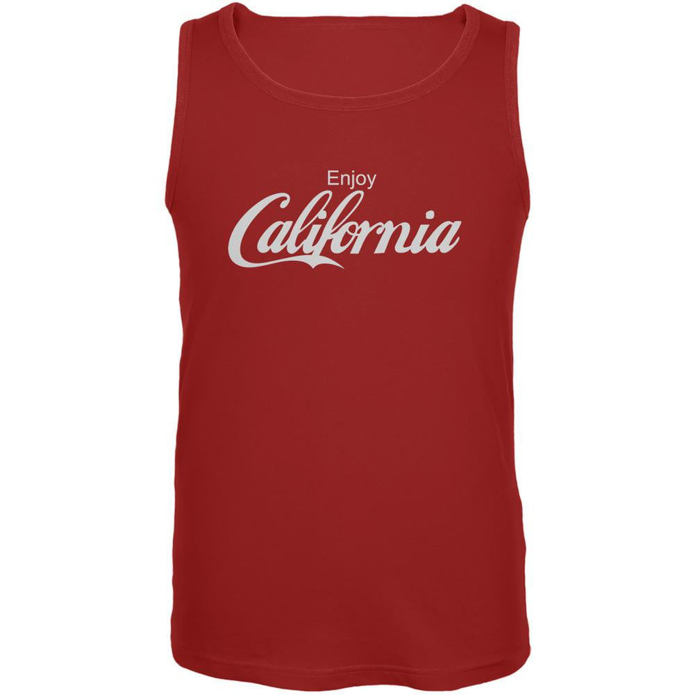 Enjoy California Red Adult Tank Top Men's Tank Tops Old Glory 2XL Red