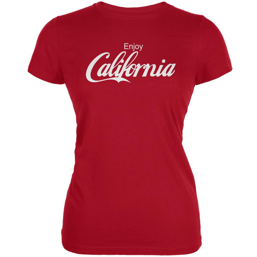 Enjoy California Red Juniors Soft T-Shirt Juniors T-Shirts Old Glory 2XL Red