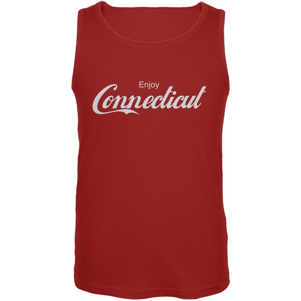Enjoy Connecticut Red Adult Tank Top Men's Tank Tops Old Glory 2XL Red