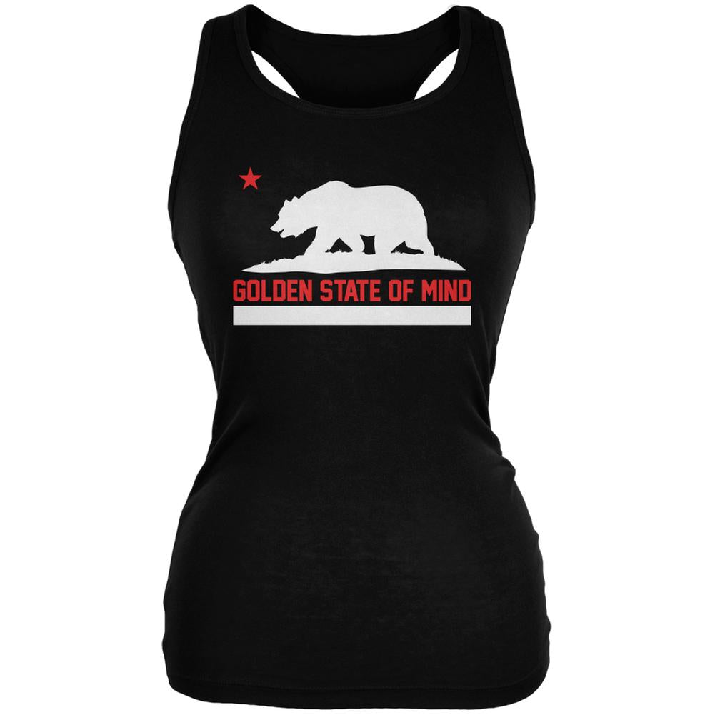 California Republic Golden State Of Mind Black Juniors Soft Tank Top Juniors Tank Tops Old Glory 2XL Black