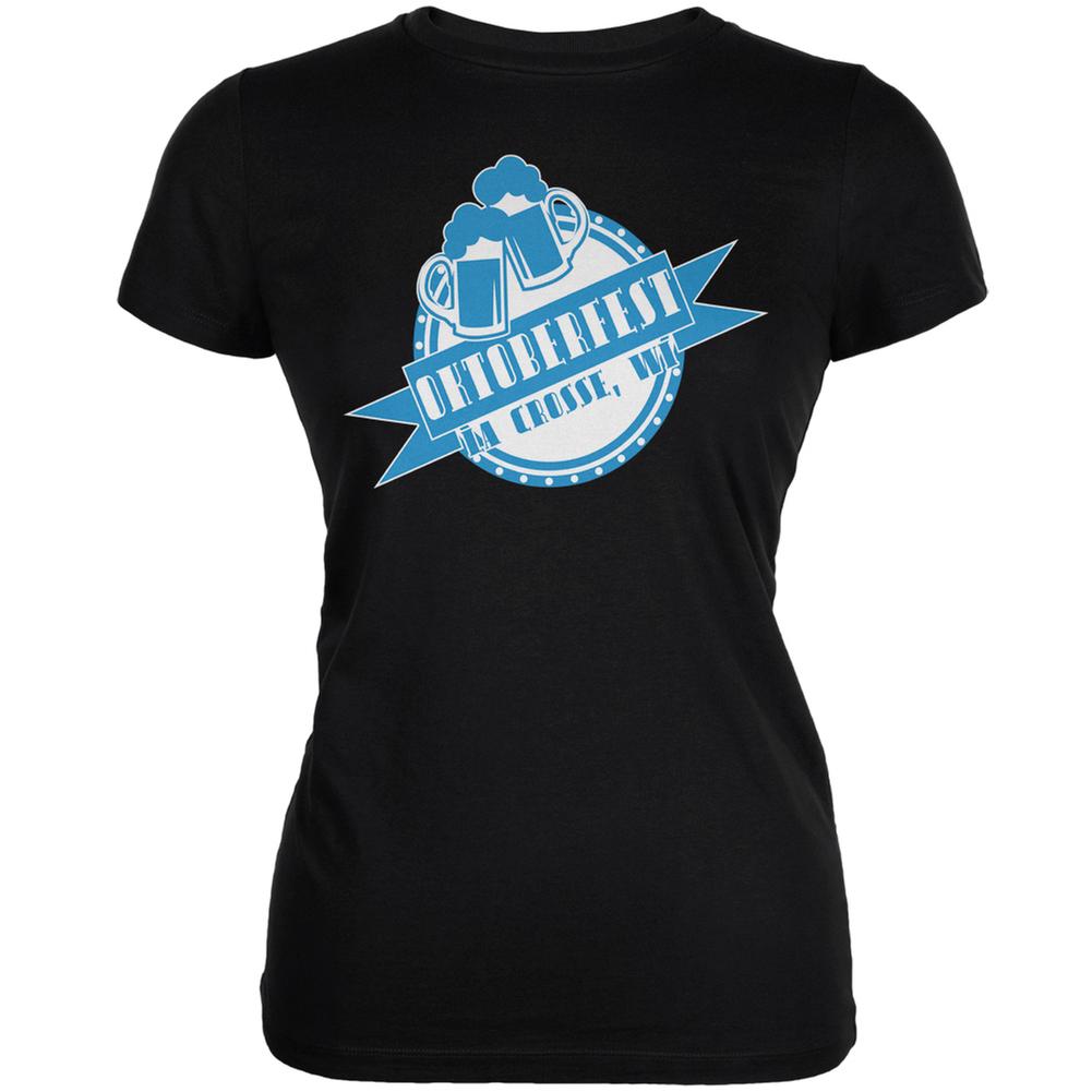 Oktoberfest La Crosse WI Black Juniors Soft T-Shirt Juniors T-Shirts Old Glory SM Black