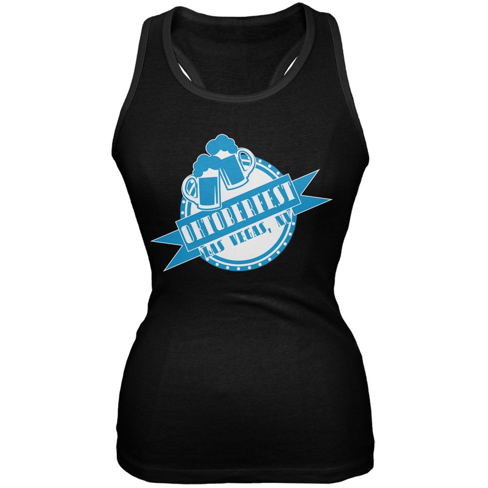 Oktoberfest Las Vegas NV Black Juniors Soft Tank Top Juniors Tank Tops Old Glory SM Black