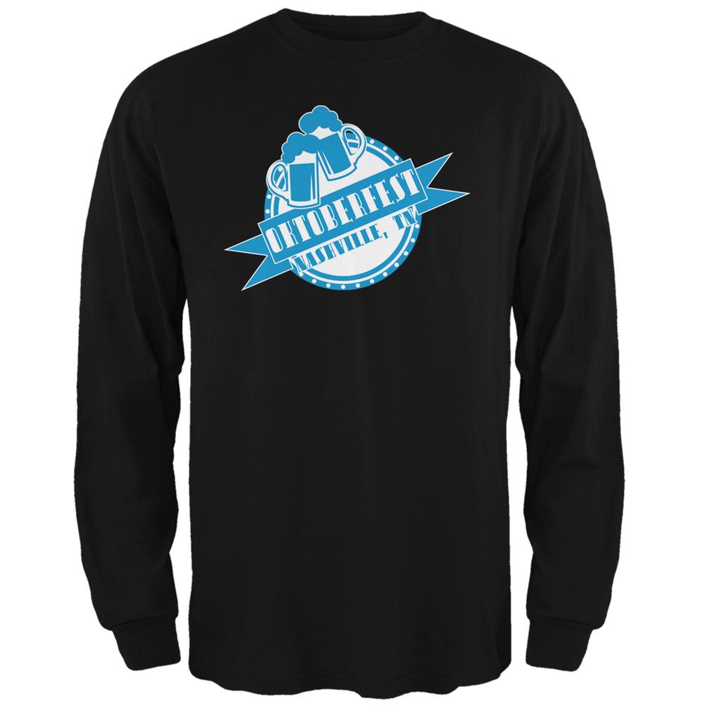 Oktoberfest Nashville TN Black Adult Long Sleeve T-Shirt Men's Long Sleeves Old Glory SM Black