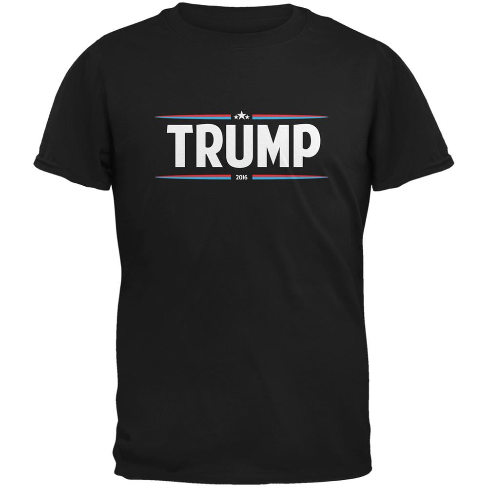 Election 2020 - Trump Thin Stripes Black Adult T-Shirt Men's T-Shirts Old Glory 2XL Black