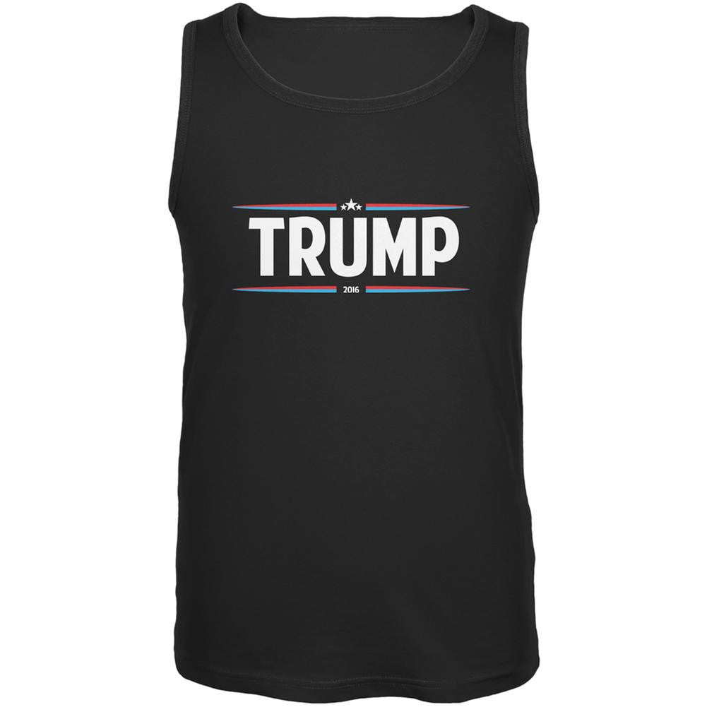 Election 2016 - Trump Thin Stripes Black Adult Tank Top Men's Tank Tops Old Glory 2XL Black