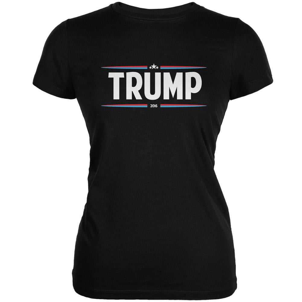 Election 2020 - Trump Thin Stripes Black Juniors Soft T-Shirt Juniors T-Shirts Old Glory 2XL Black