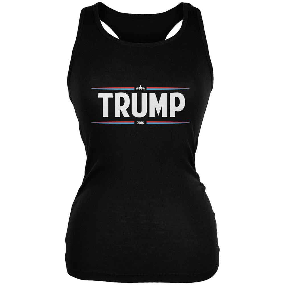 Election 2016 - Trump Thin Stripes Black Juniors Soft Tank Top Juniors Tank Tops Old Glory 2XL Black