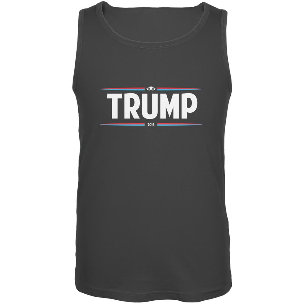 Election 2020 - Trump Thin Stripes Charcoal Grey Adult Tank Top Men's Tank Tops Old Glory 2XL Grey