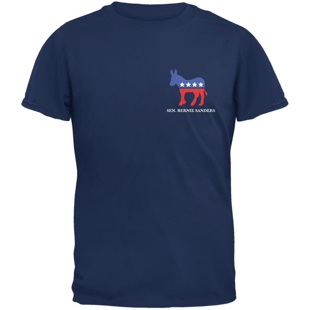 Election 2016 Bernie Sanders College Quote Metro Blue Adult T-Shirt Men's T-Shirts Old Glory 2XL Blue