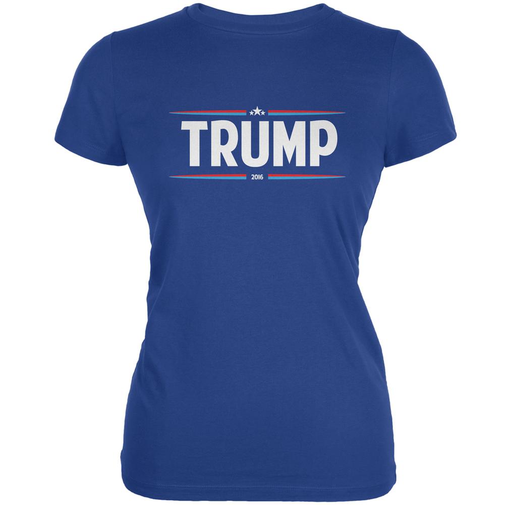 Election 2020 - Trump Thin Stripes Royal Juniors Soft T-Shirt Juniors T-Shirts Old Glory 2XL Blue