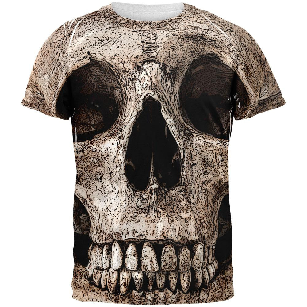 Big Skull All Over Adult T-Shirt Men's T-Shirts Old Glory 2XL White