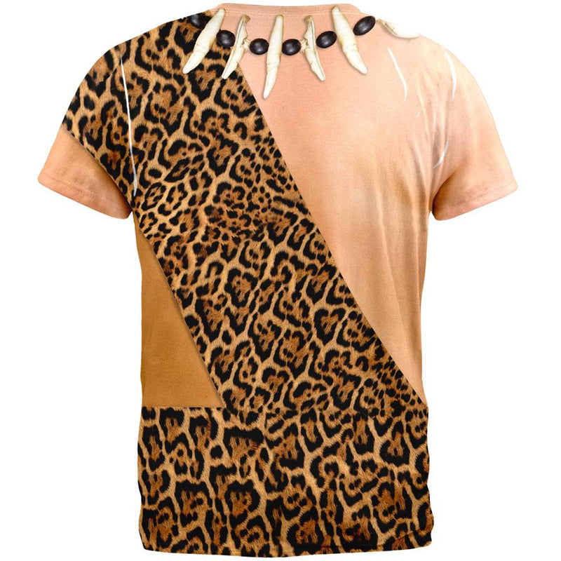 Halloween Caveman Costume All Over Adult T-Shirt Men's T-Shirts Old Glory