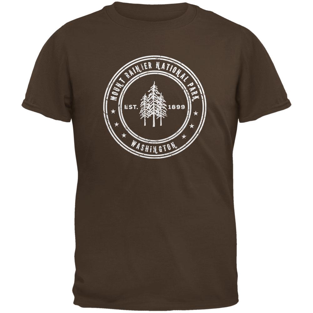 Mount Rainier National Park Brown Youth T-Shirt Youth T-Shirts Old Glory LG Brown