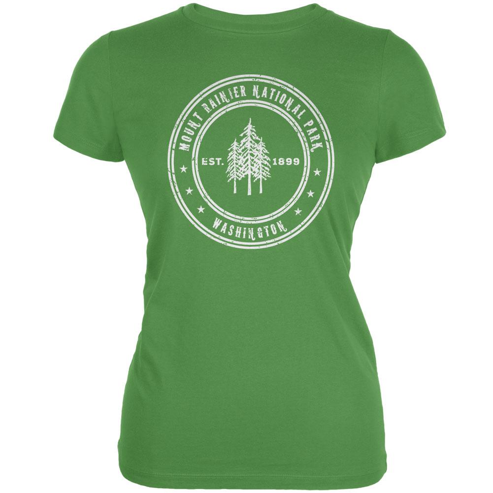 Mount Rainier National Park Leaf Juniors Soft T-Shirt Juniors T-Shirts Old Glory 2XL Green