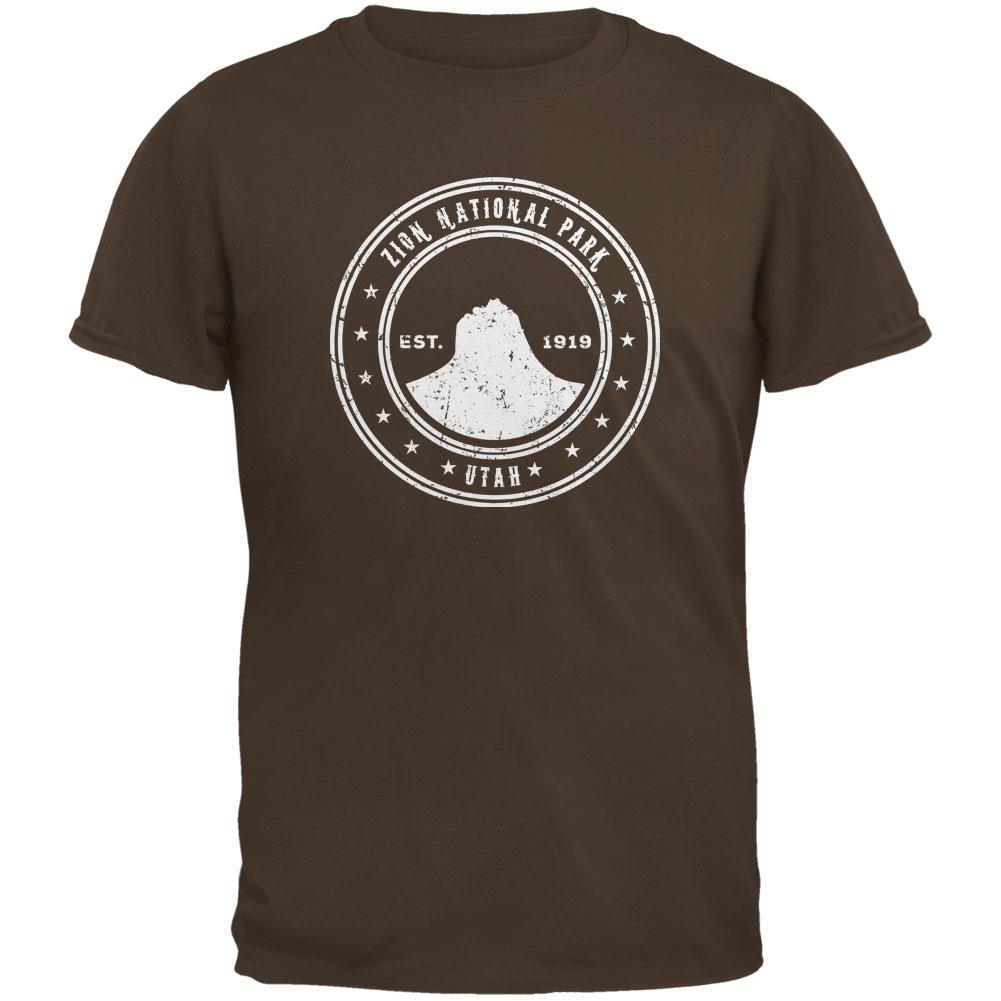 Zion National Park Brown Youth T-Shirt Youth T-Shirts Old Glory LG Brown