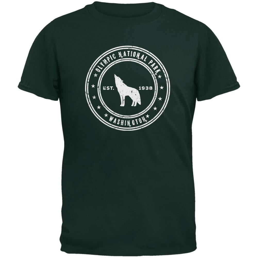 Olympic National Park Forest Green Youth T-Shirt Youth T-Shirts Old Glory LG Green