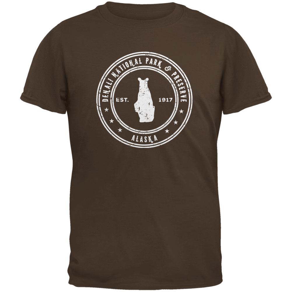 Denali National Park & Preserve Brown Youth T-Shirt Youth T-Shirts Old Glory LG Brown